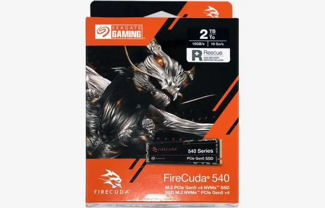 希捷推出 FireCuda 540 PCIe Gen5 固态硬盘，读写速度10000 MB/s